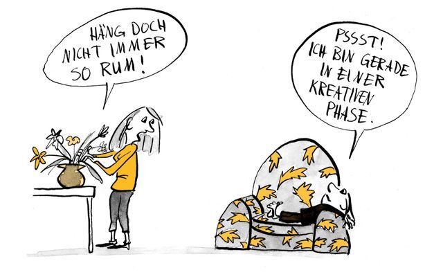 Illustration Kind ist in einer kreativen Phase