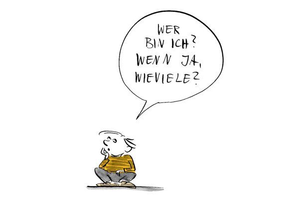 Illustration Kind fragt sich wer er ist