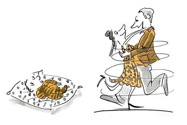 Illustration Paar tanzt.