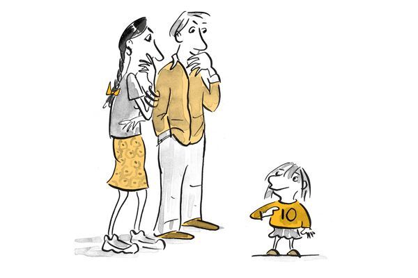 Illustrazione Genitori con i loro figli