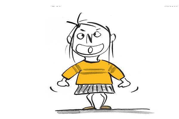 Illustrazione Il bambino dice “no”