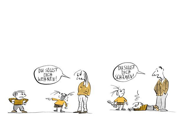 Illustration Wehren und Schämen
