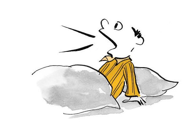 Kind ruft im Bett 