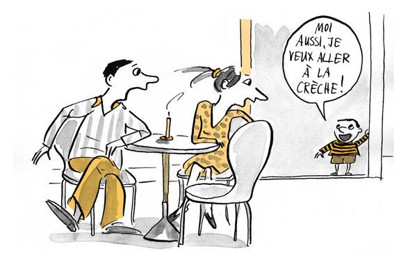Illustration L'enfant veut aussi aller à la crèche