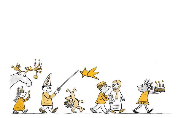 Illustrazione I bambini sono vestiti