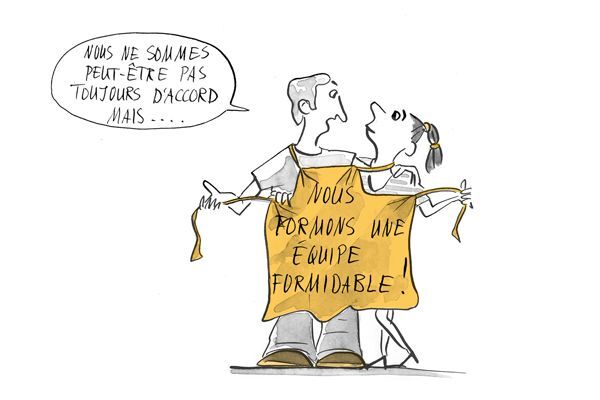 Illustration Les parents forment une équipe formidable. 
