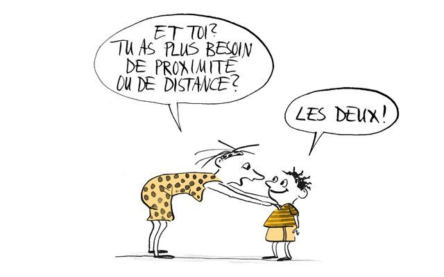 Illustration On demande à l'enfant s'il a besoin de proximité ou de distance