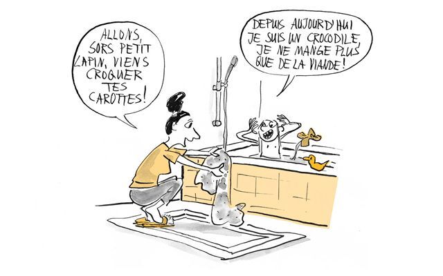 Illustration L'enfant et sa mère s'amusent dans la baignoire
