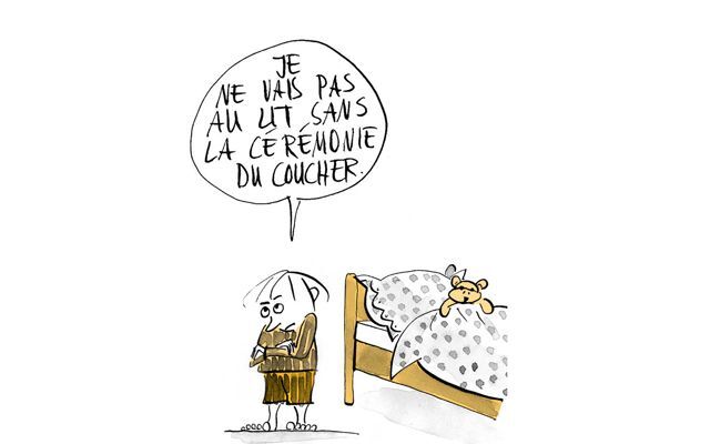 Illustration L'enfant ne veut pas dormir sans fête de bonne nuit