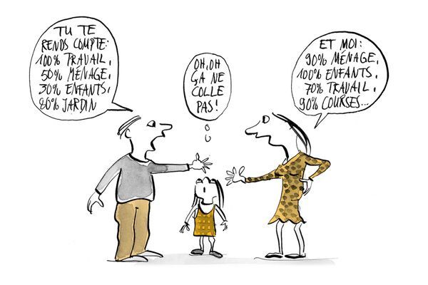 Illustration Les parents se disputent devant l'enfant
