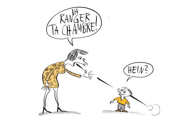 Illustration Une mère veut que son enfant fasse le ménage