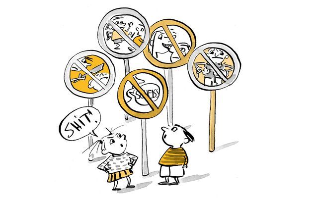 Illustrazione I bambini guardano alle regole della disputa