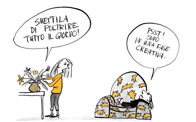 Illustrazione Il bambino è in una fase creativa
