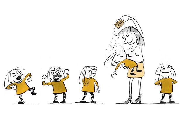 Illustrazione La madre rassicura il bambino