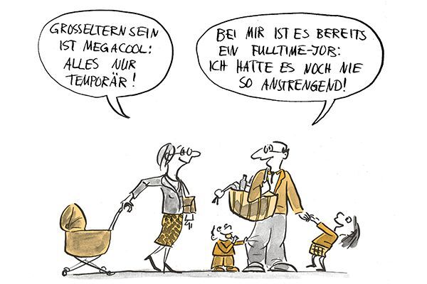 Illustration Die Rolle als Grossmutter oder Grossvater kann unterschiedlich ausfallen.