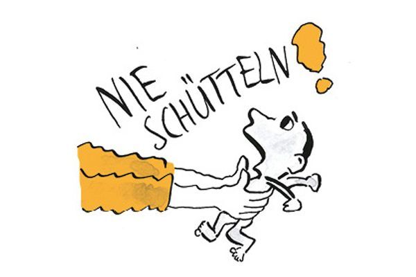 Illustration Nie das Kind schütteln.