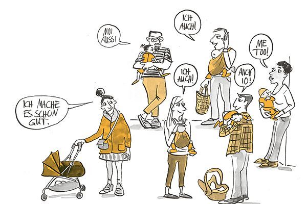 Illustration Mütter und Väter machen es schon gut.